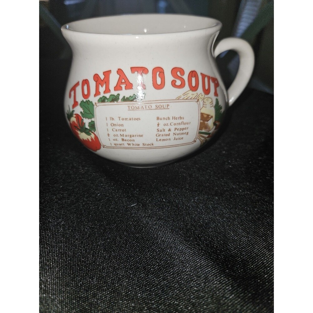 Vintage Dat'l Do-It, Inc. Tomato Soup Recipe Mug with Handle very good